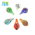 12 pçs / caixa Millefiori Teardrop Pingentes De Vidro Lampwork Para Colar DIY, MC0028